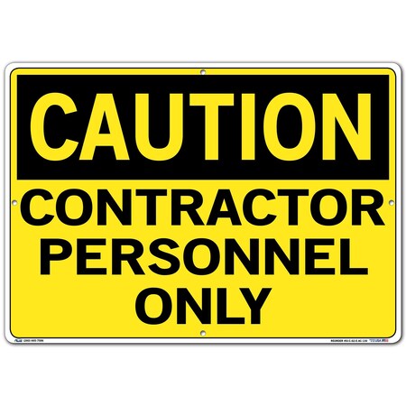 Vestil Aluminum Composite Sign, 14-1/2" H, 20-1/2" WW, Rectangle, English, SI-C-62-E-AC-130 SI-C-62-E-AC-130
